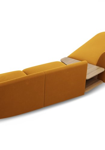 MICADONI  Velvet Left Modular Sofa, 