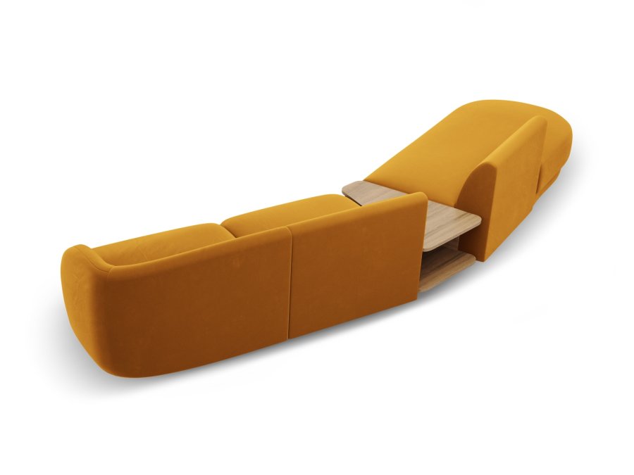 MICADONI  Velvet Left Modular Sofa, 