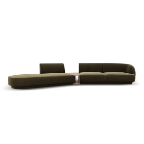 MICADONI  Velvet Left Modular Sofa, 