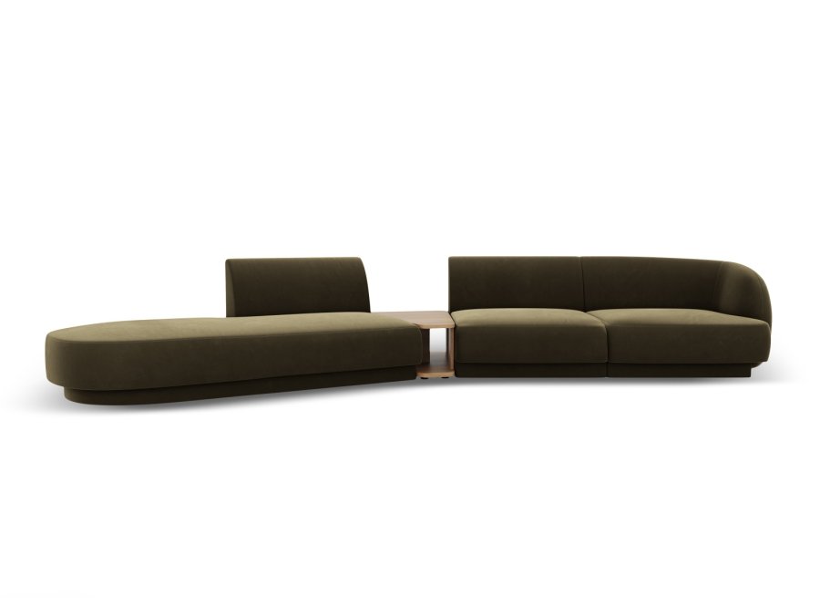 MICADONI  Velvet Left Modular Sofa, 