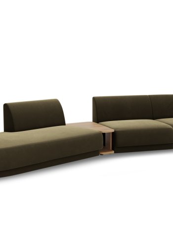 MICADONI  Velvet Left Modular Sofa, 