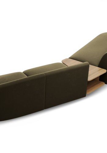 MICADONI  Velvet Left Modular Sofa, 