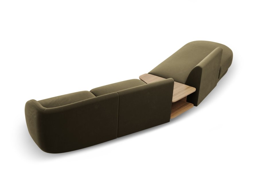 MICADONI  Velvet Left Modular Sofa, 