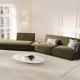 MICADONI  Velvet Left Modular Sofa, 
