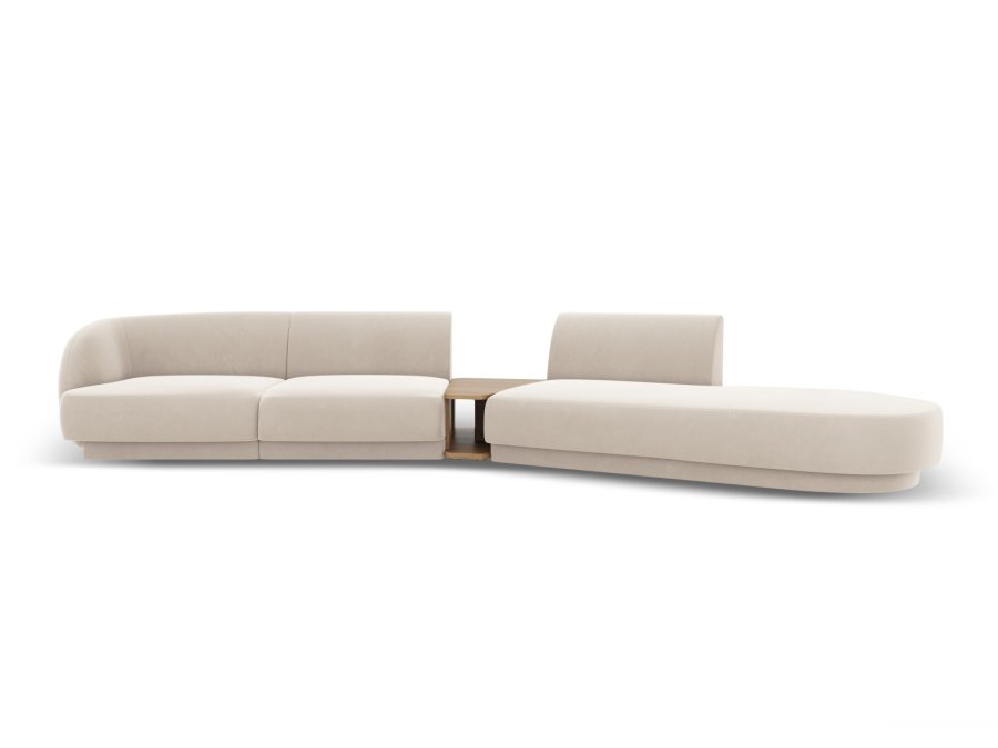 MICADONI  Velvet Right Modular Sofa, 