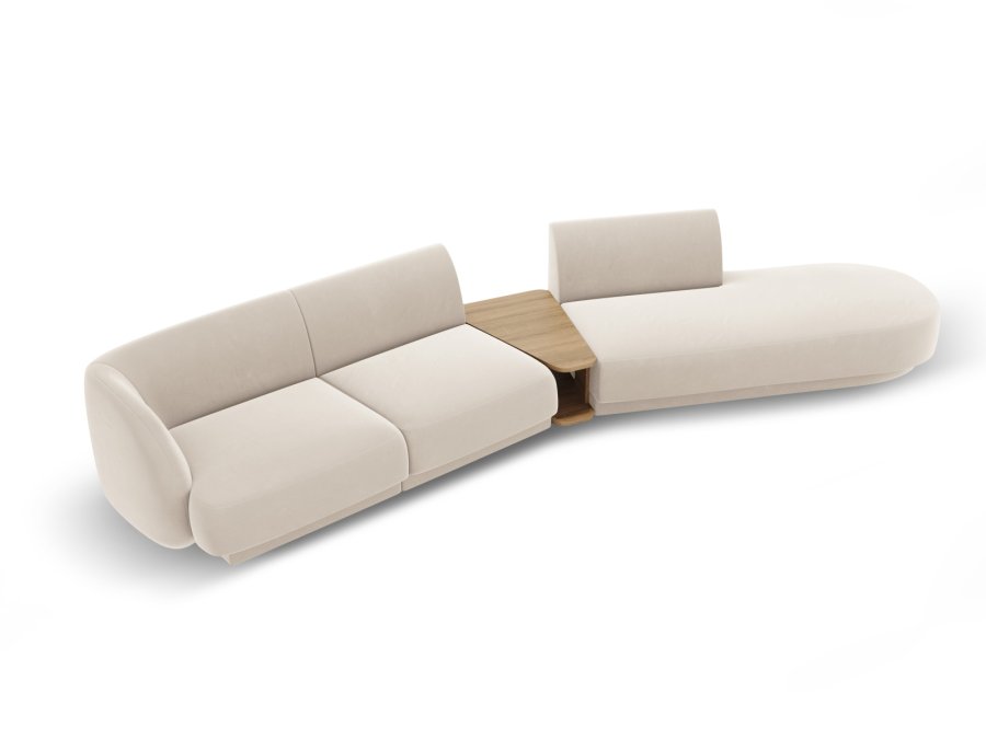 MICADONI  Velvet Right Modular Sofa, 