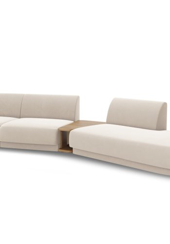 MICADONI  Velvet Right Modular Sofa, 