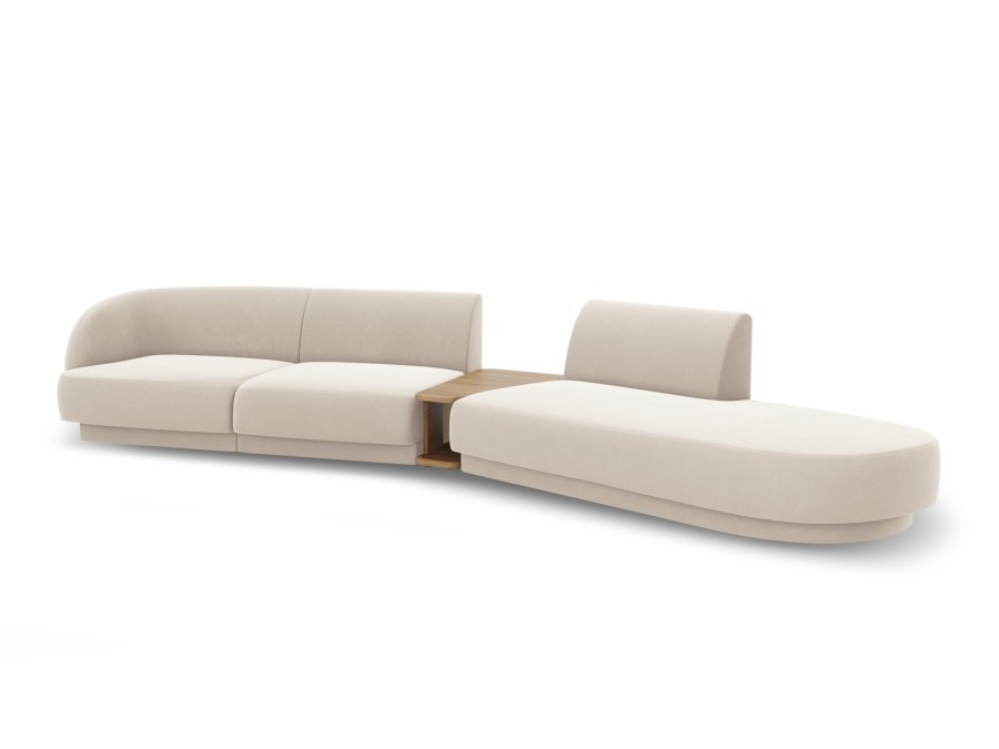 MICADONI  Velvet Right Modular Sofa, 
