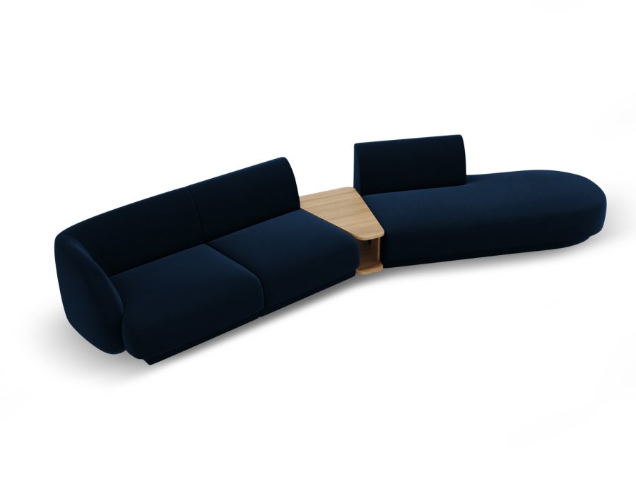 MICADONI  Velvet Right Modular Sofa, 