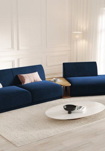 MICADONI  Velvet Right Modular Sofa, 