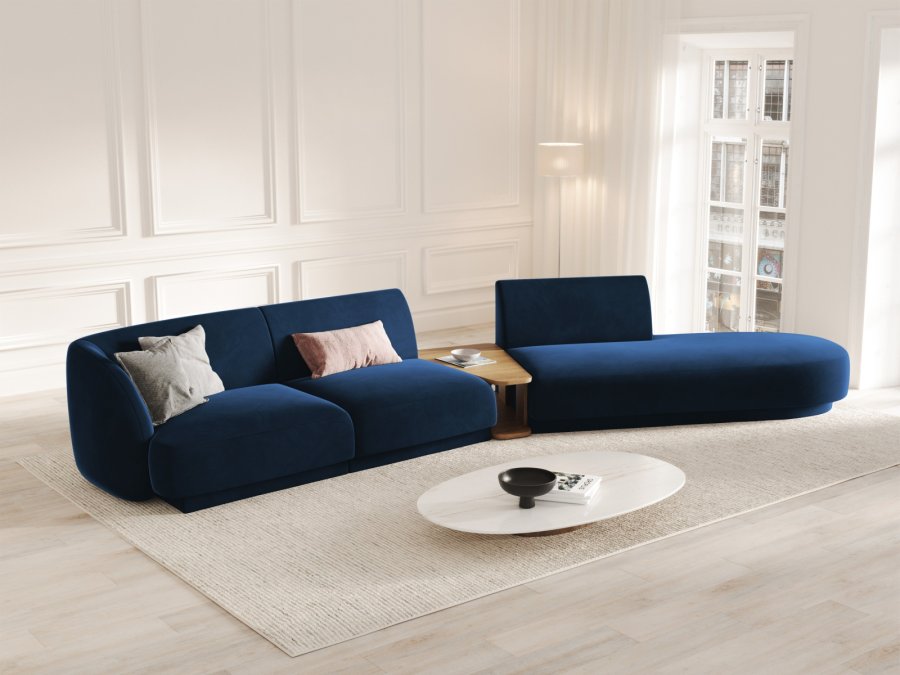 MICADONI  Velvet Right Modular Sofa, 