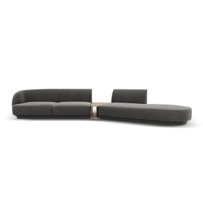 MICADONI  Velvet Right Modular Sofa, 