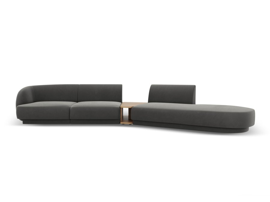 MICADONI  Velvet Right Modular Sofa, 