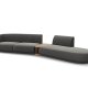 MICADONI  Velvet Right Modular Sofa, 