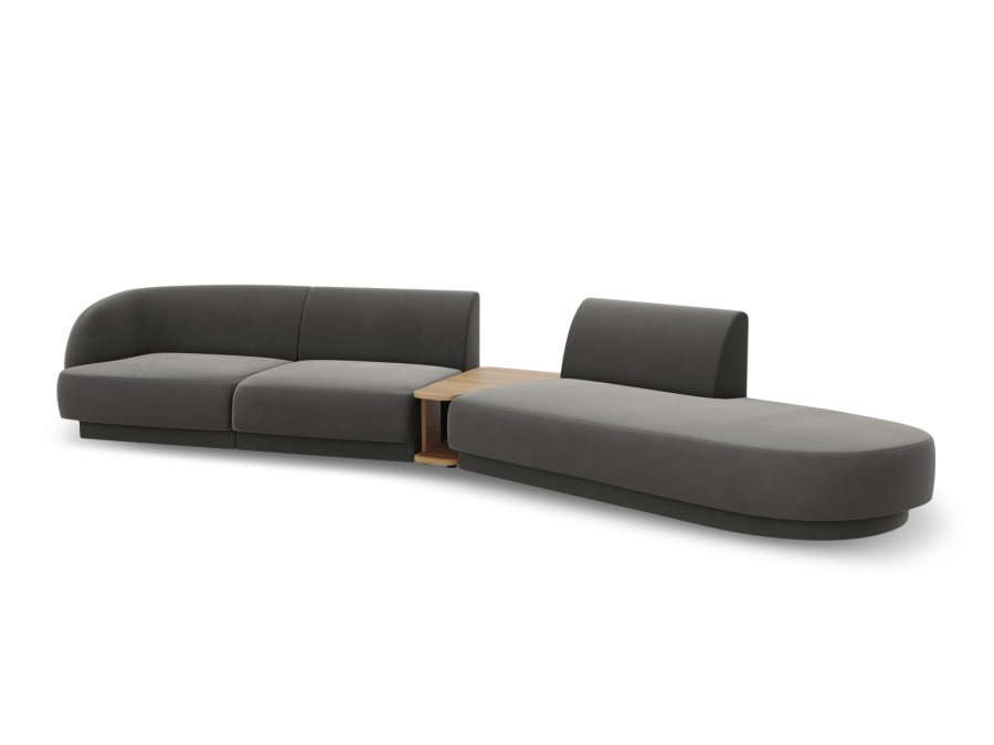 MICADONI  Velvet Right Modular Sofa, 