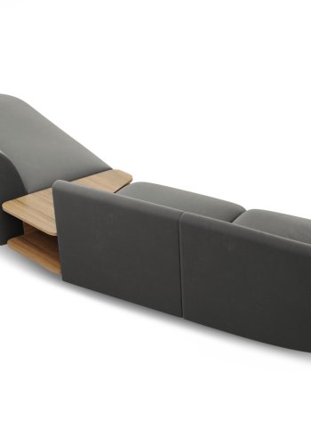 MICADONI  Velvet Right Modular Sofa, 