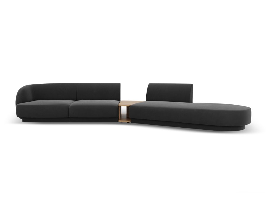 MICADONI  Velvet Right Modular Sofa, 