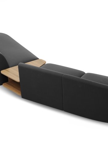 MICADONI  Velvet Right Modular Sofa, 