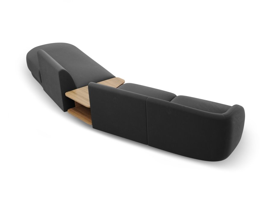 MICADONI  Velvet Right Modular Sofa, 