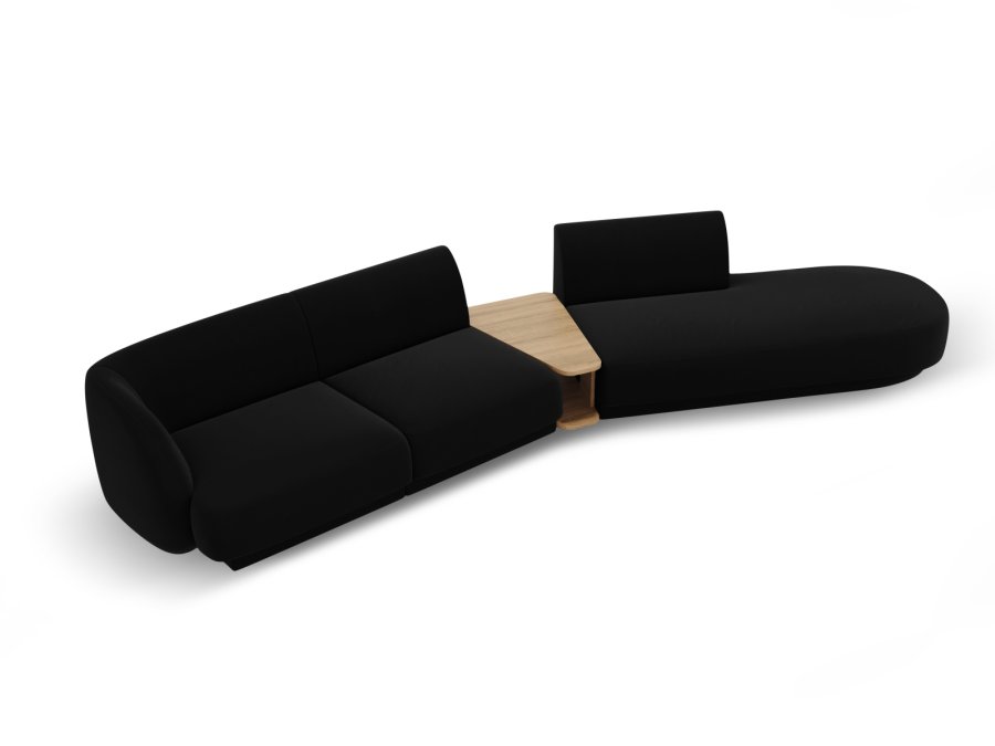 MICADONI  Velvet Right Modular Sofa, 