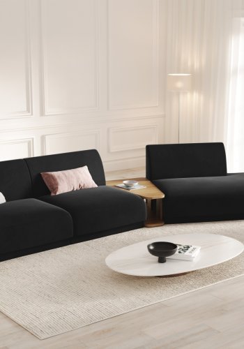 MICADONI  Velvet Right Modular Sofa, 