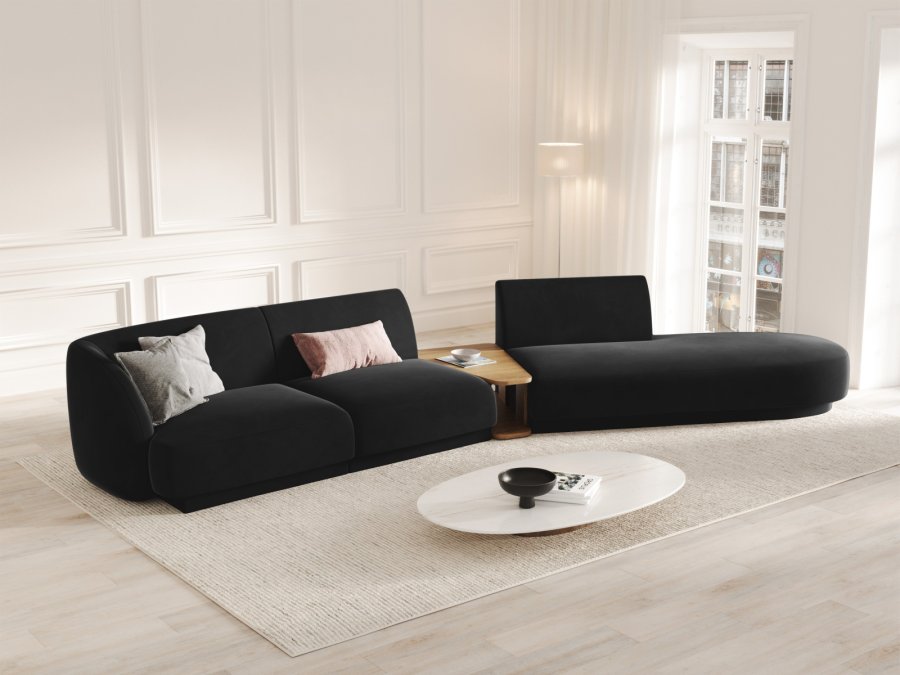 MICADONI  Velvet Right Modular Sofa, 