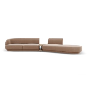 MICADONI  Velvet Right Modular Sofa, 
