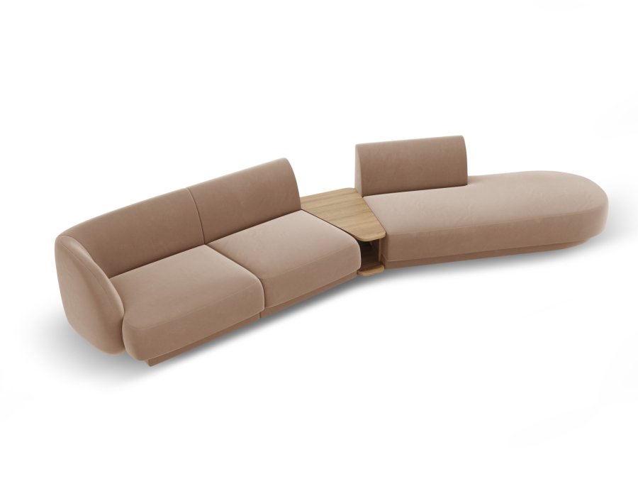 MICADONI  Velvet Right Modular Sofa, 