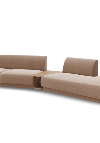 MICADONI  Velvet Right Modular Sofa, 