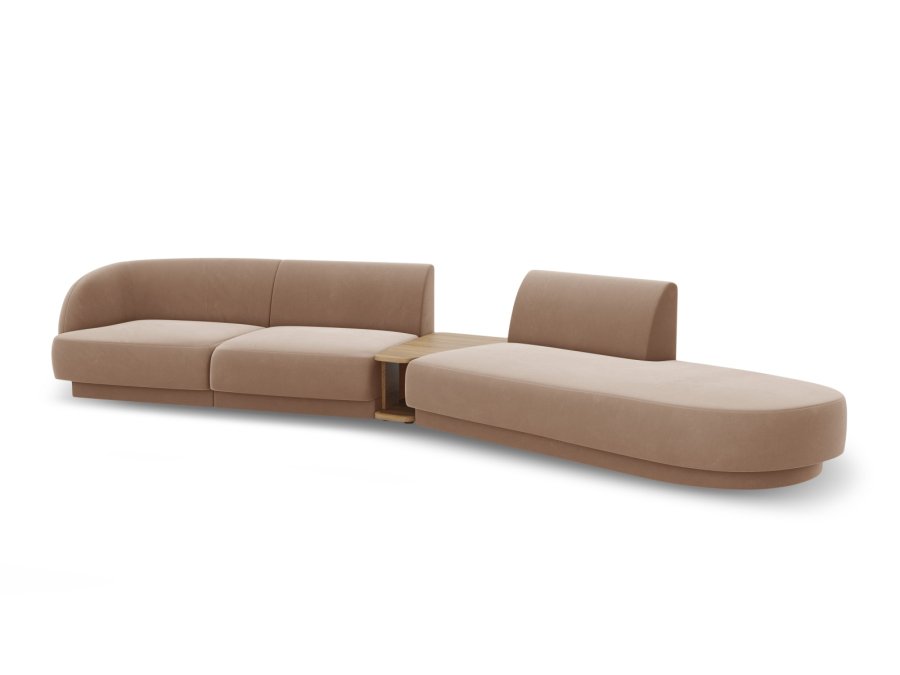 MICADONI  Velvet Right Modular Sofa, 