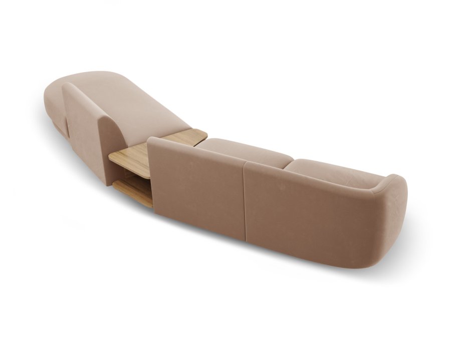 MICADONI  Velvet Right Modular Sofa, 