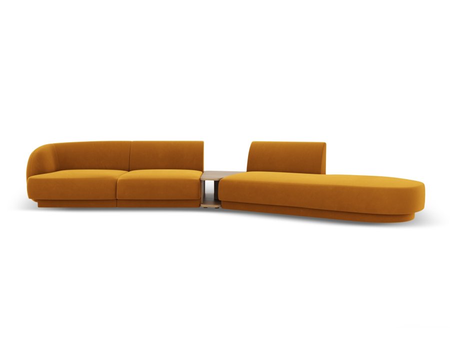 MICADONI  Velvet Right Modular Sofa, 