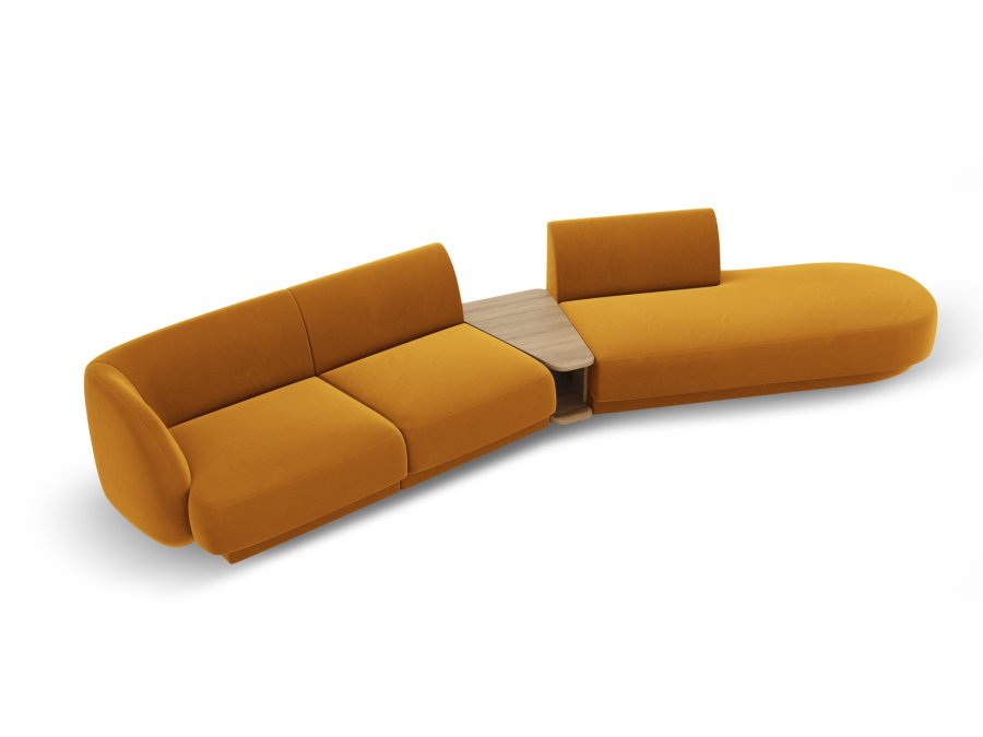 MICADONI  Velvet Right Modular Sofa, 