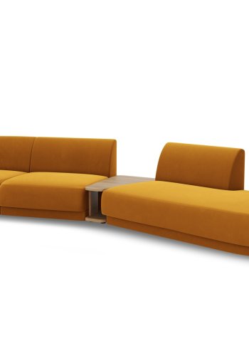 MICADONI  Velvet Right Modular Sofa, 