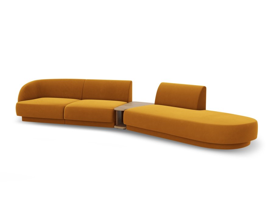 MICADONI  Velvet Right Modular Sofa, 