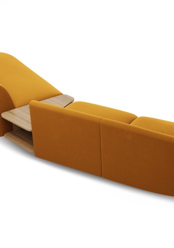 MICADONI  Velvet Right Modular Sofa, 