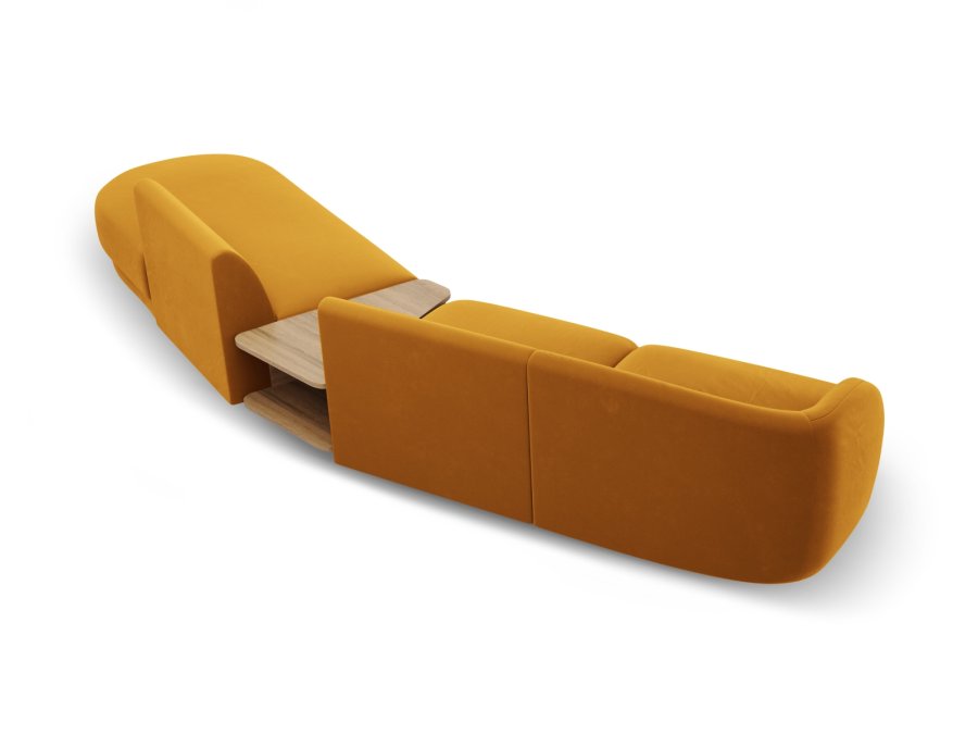 MICADONI  Velvet Right Modular Sofa, 