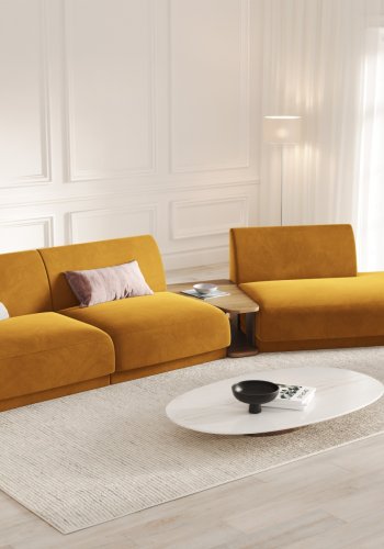 MICADONI  Velvet Right Modular Sofa, 