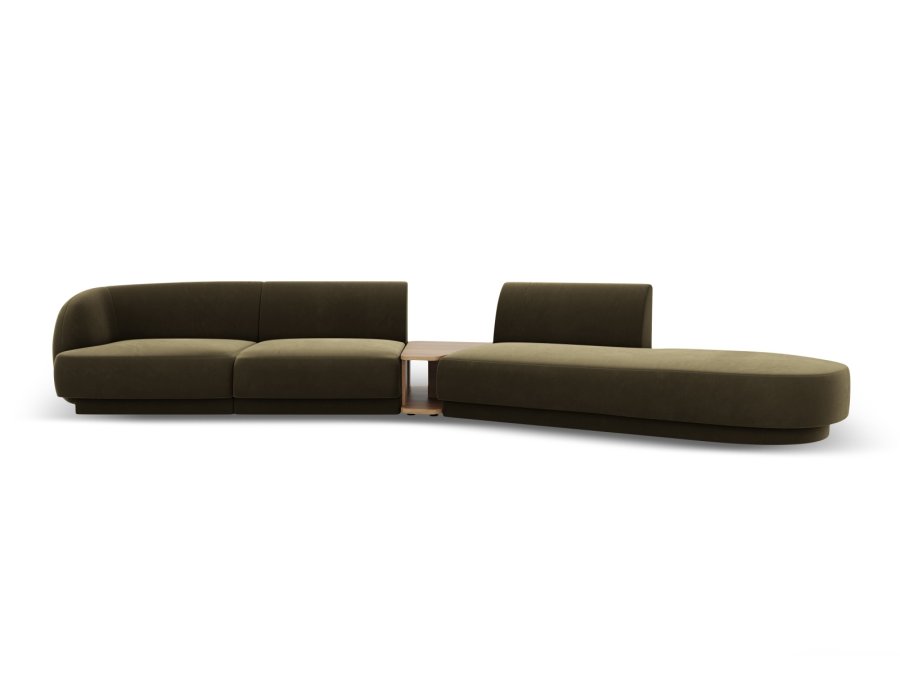 MICADONI  Velvet Right Modular Sofa, 