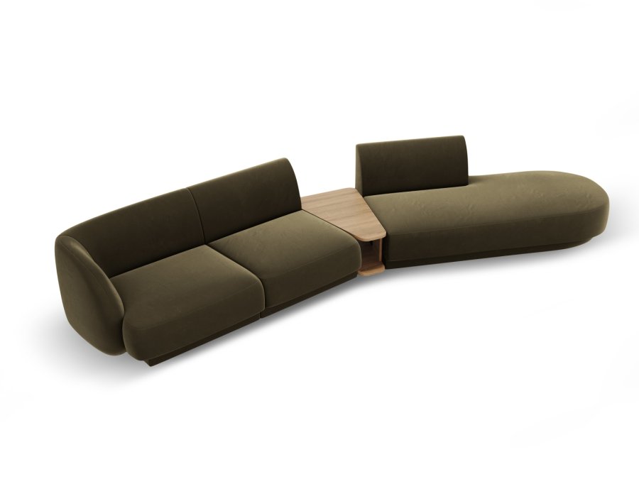 MICADONI  Velvet Right Modular Sofa, 