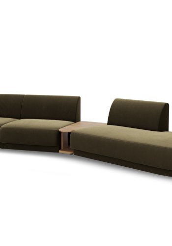 MICADONI  Velvet Right Modular Sofa, 
