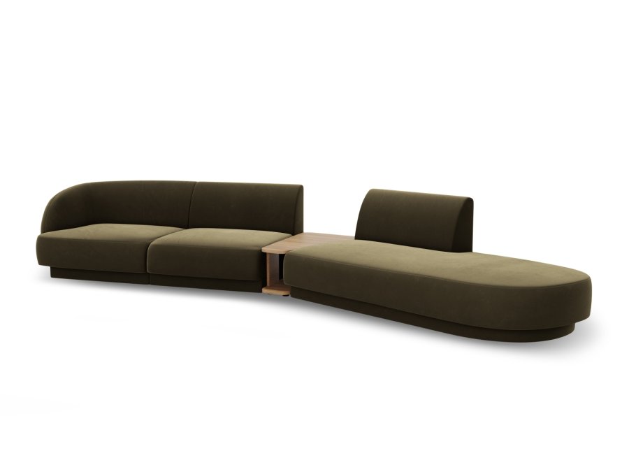 MICADONI  Velvet Right Modular Sofa, 