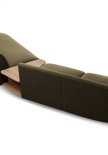 MICADONI  Velvet Right Modular Sofa, 