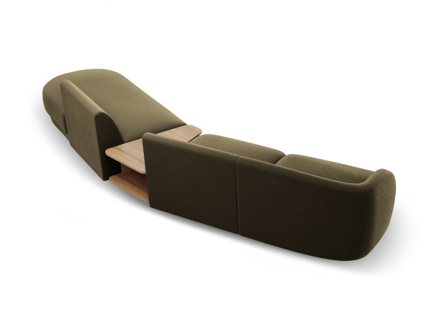 MICADONI  Velvet Right Modular Sofa, 