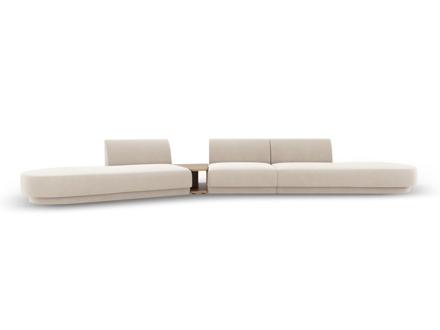 MICADONI  Velvet Left Modular Sofa, 