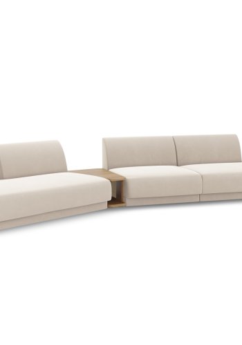 MICADONI  Velvet Left Modular Sofa, 
