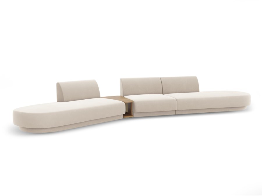 MICADONI  Velvet Left Modular Sofa, 