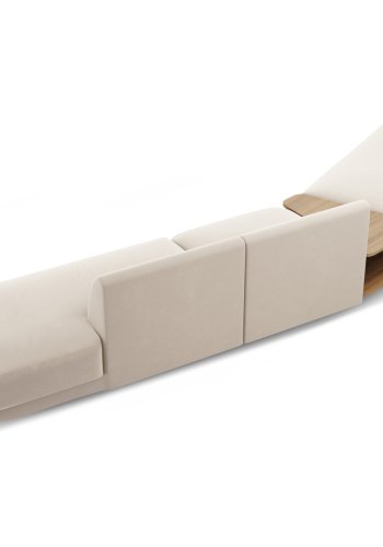 MICADONI  Velvet Left Modular Sofa, 