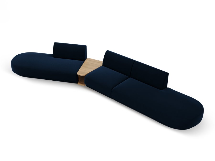 MICADONI  Velvet Left Modular Sofa, 