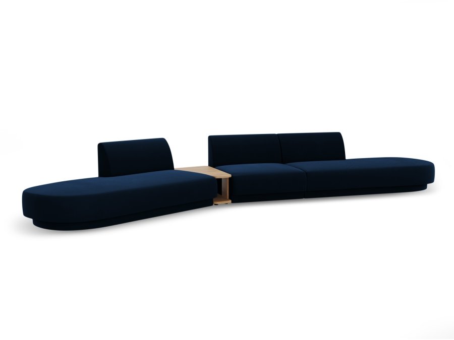MICADONI  Velvet Left Modular Sofa, 